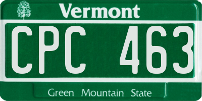 VT license plate CPC463