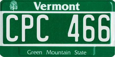 VT license plate CPC466