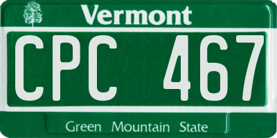 VT license plate CPC467
