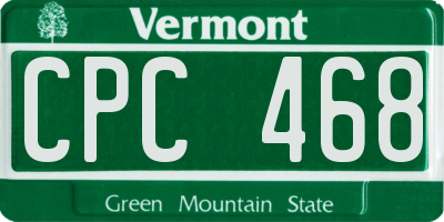 VT license plate CPC468