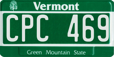 VT license plate CPC469