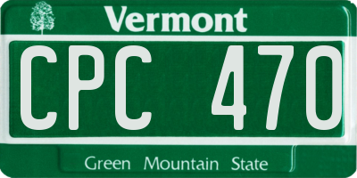 VT license plate CPC470