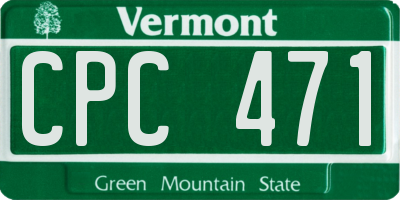 VT license plate CPC471