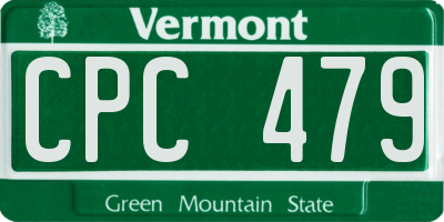VT license plate CPC479