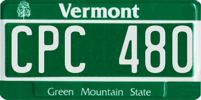 VT license plate CPC480