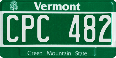 VT license plate CPC482