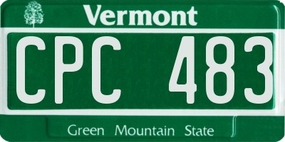 VT license plate CPC483