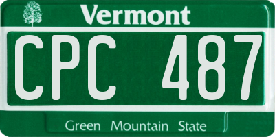 VT license plate CPC487