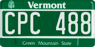 VT license plate CPC488