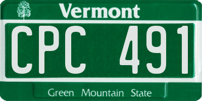 VT license plate CPC491
