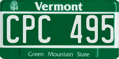 VT license plate CPC495