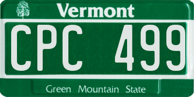 VT license plate CPC499