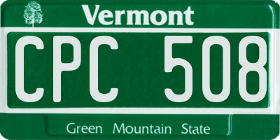 VT license plate CPC508