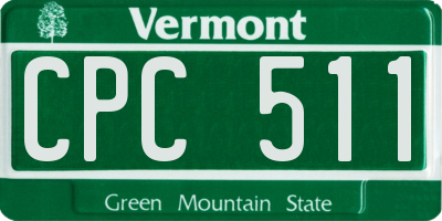 VT license plate CPC511