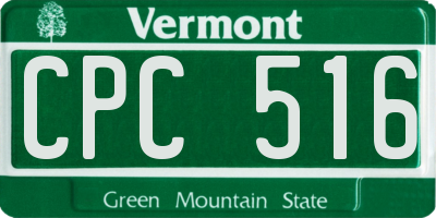 VT license plate CPC516