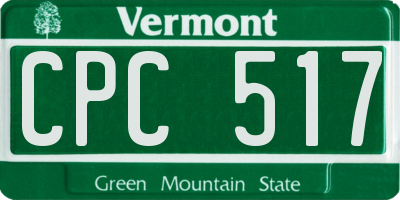 VT license plate CPC517