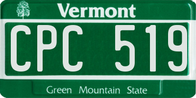 VT license plate CPC519