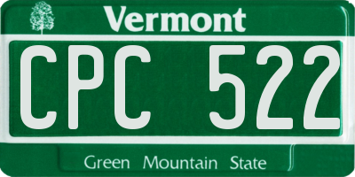 VT license plate CPC522