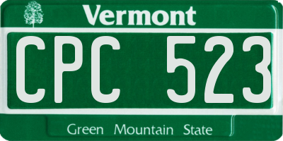 VT license plate CPC523