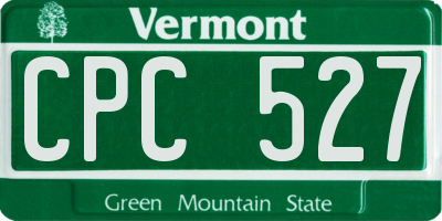 VT license plate CPC527