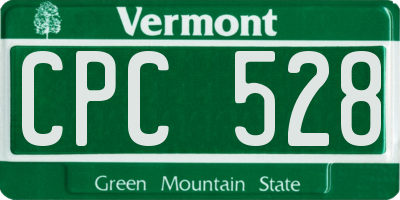 VT license plate CPC528
