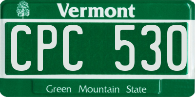 VT license plate CPC530