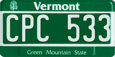 VT license plate CPC533