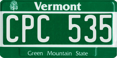 VT license plate CPC535
