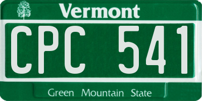 VT license plate CPC541