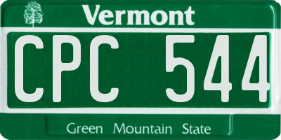 VT license plate CPC544