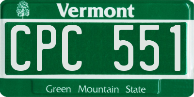 VT license plate CPC551