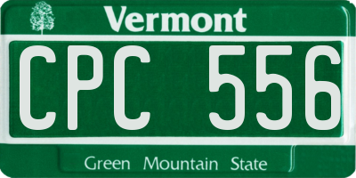 VT license plate CPC556