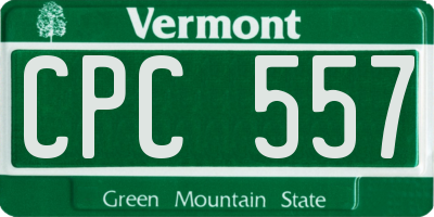 VT license plate CPC557
