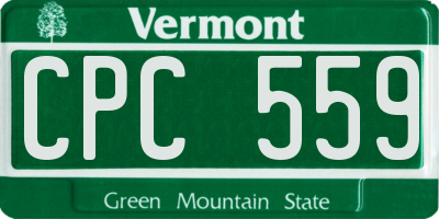 VT license plate CPC559