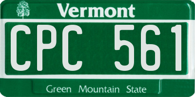 VT license plate CPC561