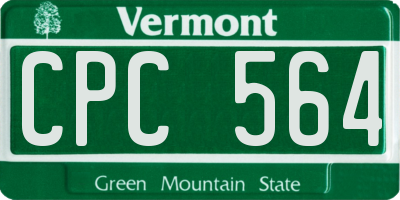 VT license plate CPC564
