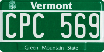 VT license plate CPC569