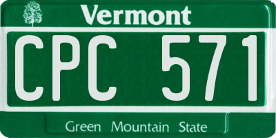 VT license plate CPC571