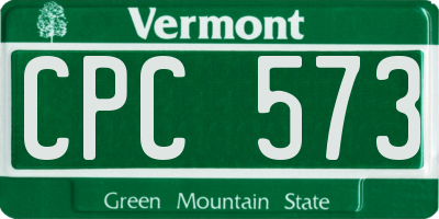 VT license plate CPC573