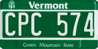 VT license plate CPC574