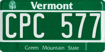 VT license plate CPC577
