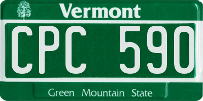 VT license plate CPC590