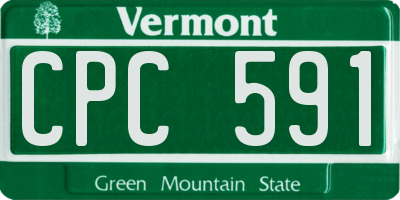 VT license plate CPC591