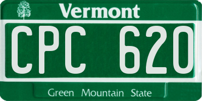 VT license plate CPC620