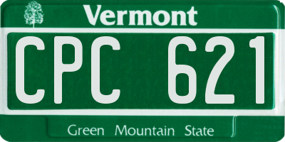 VT license plate CPC621