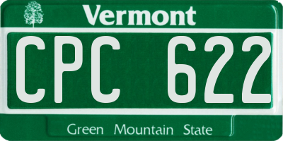 VT license plate CPC622