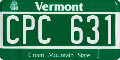 VT license plate CPC631