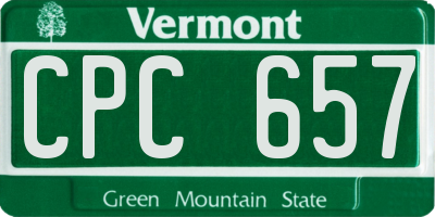 VT license plate CPC657