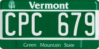 VT license plate CPC679