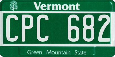 VT license plate CPC682